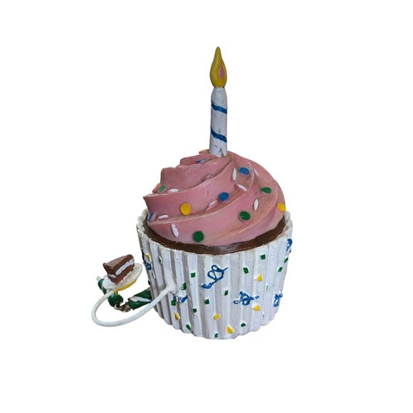 WMG Anthropomorphic Shelf Sitters Birthday Party Cupcake 2006 Figurine Vintage - Picture 12 of 16